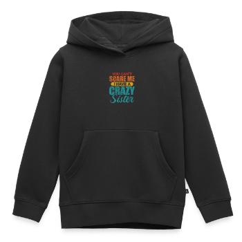 Brother - Kids Premium Organic Hoodie - black - Front - AI Model Kid Male (0cm)