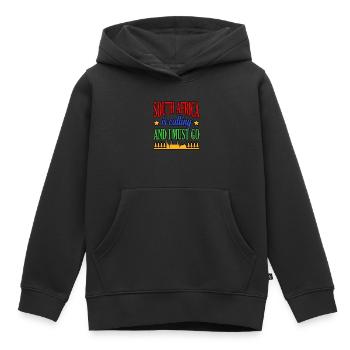 Südafrika - Kinder Premium Organic Hoodie - Schwarz - Vorne - AI Model Kid Male (0cm)