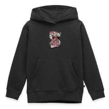Hip Hop Raver Sprayer - Sweat Premium à capuche enfant bio - noir - Devant - AI Model Kid Male (0cm)