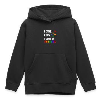Autisme - Sweat Premium à capuche enfant bio - noir - Devant - AI Model Kid Male (0cm)