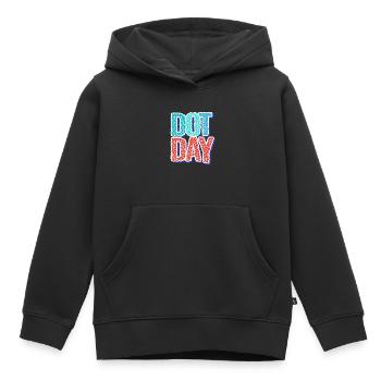 Point point de la Journée internationale des points - Sweat Premium à capuche enfant bio - noir - Devant - AI Model Kid Male (0cm)