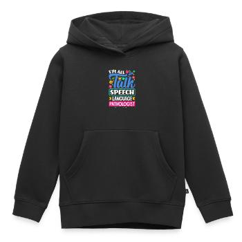 Speech Language Pathologist Speech Therapist Im - Kinder Premium Organic Hoodie - Schwarz - Vorne - AI Model Kid Male (0cm)