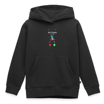 Ice Cream Phone Display Cone Ice - Kinder Premium Organic Hoodie - Schwarz - Vorne - AI Model Kid Male (0cm)