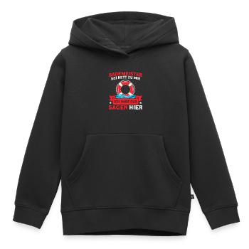 Sauveteur Piscine Sauveteur Sauveteur Sauveteur - Sweat Premium à capuche enfant bio - noir - Devant - AI Model Kid Male (0cm)