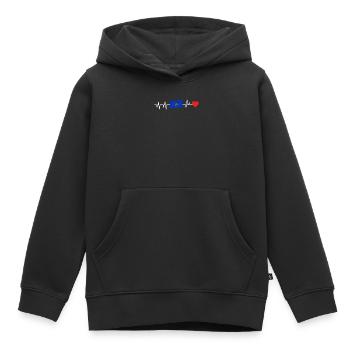 Cadeau de battement de cœur de Pennsylvanie - Sweat Premium à capuche enfant bio - noir - Devant - AI Model Kid Male (0cm)