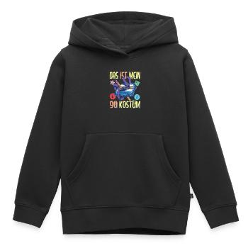 90er Jahre Outfit Party 90's Mottoparty Neunziger - Kinder Premium Organic Hoodie - Schwarz - Vorne - AI Model Kid Male (0cm)