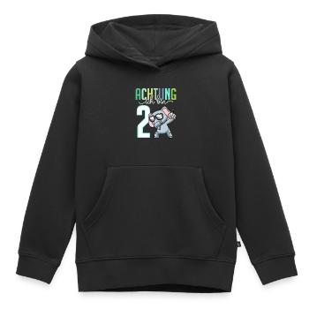 2. Geburtstag Mädchen 2 Jahre Elefant - Kinder Premium Organic Hoodie - Schwarz - Vorne - AI Model Kid Male (0cm)