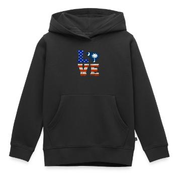 Liebe South Carolina Geschenk - Kinder Premium Organic Hoodie - Schwarz - Vorne - AI Model Kid Male (0cm)