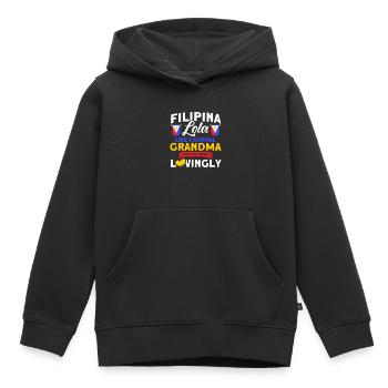 Philippines Drapeau philippin - Sweat Premium à capuche enfant bio - noir - Devant - AI Model Kid Male (0cm)