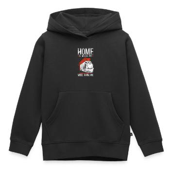 Conducteur de train diesel de marchandises - Sweat Premium à capuche enfant bio - noir - Devant - AI Model Kid Male (0cm)