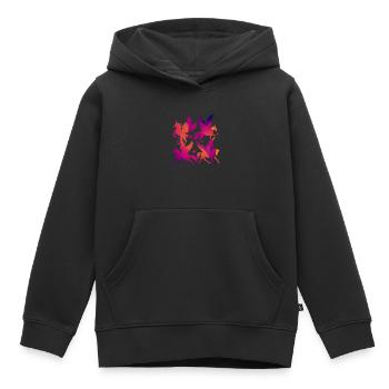 Pegasus Einhorn Kinder Pferd - Kinder Premium Organic Hoodie - Schwarz - Vorne - AI Model Kid Male (0cm)