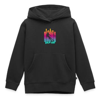 Lac Tahoe - Sweat Premium à capuche enfant bio - noir - Devant - AI Model Kid Male (0cm)