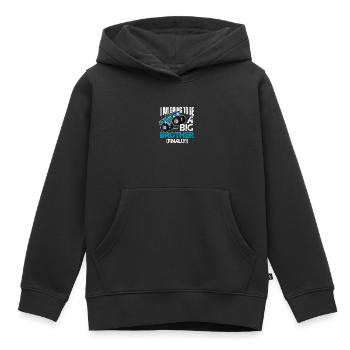 Frère aîné - Sweat Premium à capuche enfant bio - noir - Devant - AI Model Kid Male (0cm)