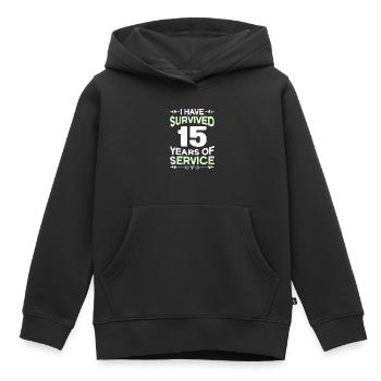 Dienstjubiläum 15 Jahre Firmenjubiläum - Kinder Premium Organic Hoodie - Schwarz - Vorne - AI Model Kid Male (0cm)