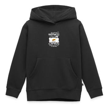 Chypre - Sweat Premium à capuche enfant bio - noir - Devant - AI Model Kid Male (0cm)