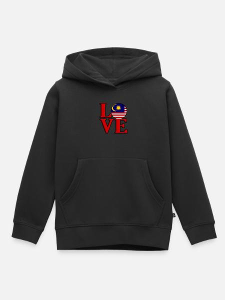 Malaysia - Kinder Premium Organic Hoodie - Schwarz