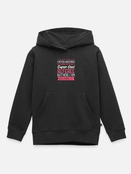 Arbitre super cool - Sweat Premium à capuche enfant bio - noir