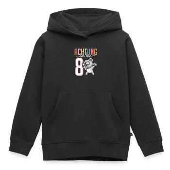 Zum 8. Geburtstag 8 Jahre Koala Junge Mädchen - Kinder Premium Organic Hoodie - Schwarz - Vorne - AI Model Kid Male (0cm)