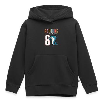 Zum 8. Geburtstag 8 Jahre Hai Junge Mädchen - Kinder Premium Organic Hoodie - Schwarz - Vorne - AI Model Kid Male (0cm)