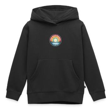 Eagle Valley Reservoir Nevada coloré - Sweat Premium à capuche enfant bio - noir - Devant - AI Model Kid Male (0cm)