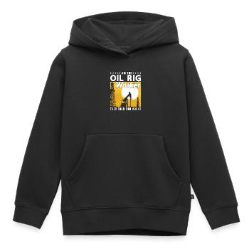 Ölfeldarbeiter Ich Bin Der Ölplattformarbeiter - Kinder Premium Organic Hoodie - Schwarz - Vorne - AI Model Kid Male (0cm)