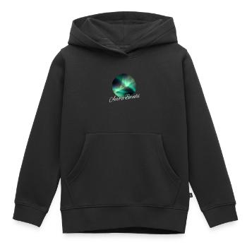 Aurora Borealis Nordlichter - Kinder Premium Organic Hoodie - Schwarz - Vorne - AI Model Kid Male (0cm)
