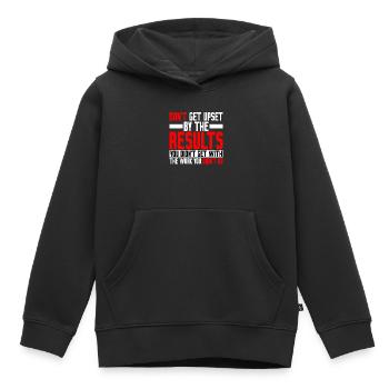 Ne vous fâchez pas avec les résultats que vous n’avez pas obtenus 3 - Sweat Premium à capuche enfant bio - noir - Devant - AI Model Kid Male (0cm)