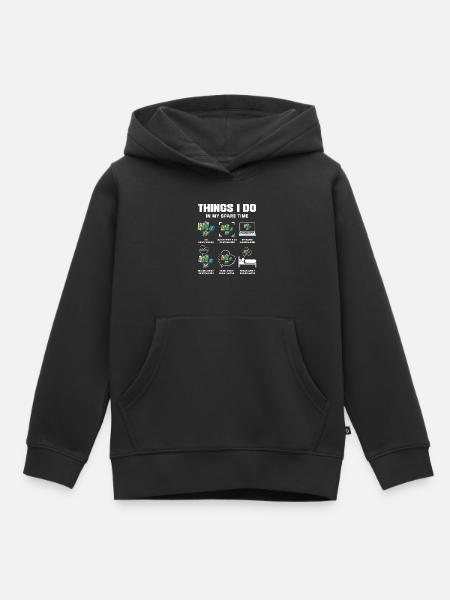 Things I Do In My Spare Time Orienteer Running - Hoodie Premium barn ekologisk - svart