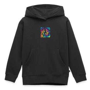 Hippie - Sweat Premium à capuche enfant bio - noir - Devant - AI Model Kid Male (0cm)