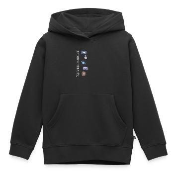 Record and Friends - Never Forget - Kids Premium Organic Hoodie - black - Front - AI Model Kid Male (0cm)