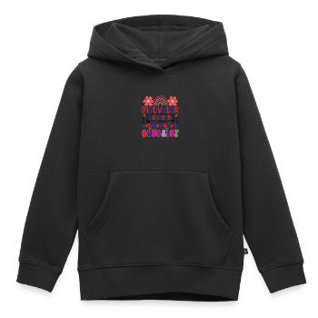 Groovy Retro Gläubiger Motivator Innovator - Kinder Premium Organic Hoodie - Schwarz - Vorne - AI Model Kid Male (0cm)