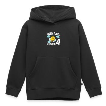 Bienchen Endlich 4 Jahre Mädchen Geburtstagsmotiv - Kinder Premium Organic Hoodie - Schwarz - Vorne - AI Model Kid Male (0cm)