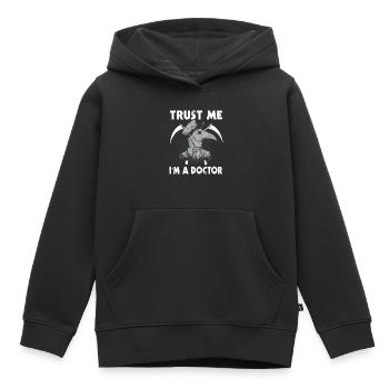 Croyez-moi, je suis un médecin de la peste - Sweat Premium à capuche enfant bio - noir - Devant - AI Model Kid Male (0cm)