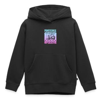 Professional Forklift Operator - Kinder Premium Organic Hoodie - Schwarz - Vorne - AI Model Kid Male (0cm)