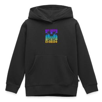 Key Siesta Floride - Sweat Premium à capuche enfant bio - noir - Devant - AI Model Kid Male (0cm)