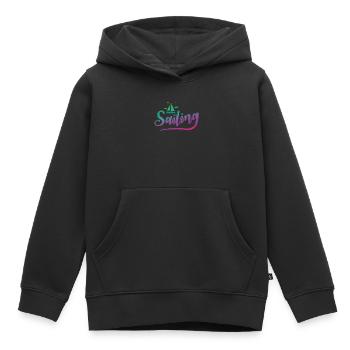 Voilier Voilier Sports Nautiques Loisirs - Sweat Premium à capuche enfant bio - noir - Devant - AI Model Kid Male (0cm)