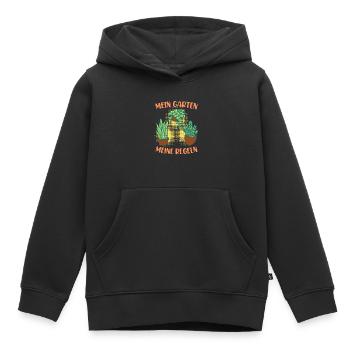 Mein Garten meine Regeln Schrebergarten - Kinder Premium Organic Hoodie - Schwarz - Vorne - AI Model Kid Male (0cm)