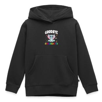 Goodbye Kindergarten Elefant Schultüte - Kinder Premium Organic Hoodie - Schwarz - Vorne - AI Model Kid Male (0cm)