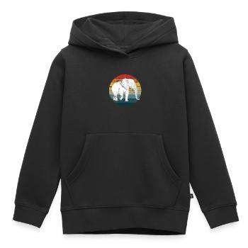 Elefant - Kinder Premium Organic Hoodie - Schwarz - Vorne - AI Model Kid Male (0cm)