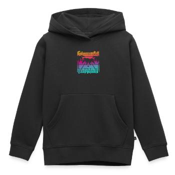 Atoll de Fakarava Français Polynésie - Sweat Premium à capuche enfant bio - noir - Devant - AI Model Kid Male (0cm)