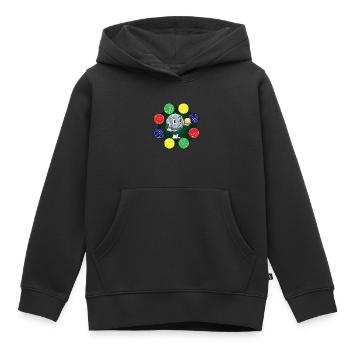 Kugelspiel Petanque für einen Petanque Spieler - Kinder Premium Organic Hoodie - Schwarz - Vorne - AI Model Kid Male (0cm)