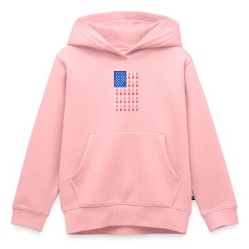 Dart Master USA Fléchettes Flèches - Sweat Premium à capuche enfant bio - rose - Devant - AI Model Kid Female (0cm)