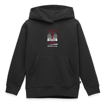 Trophée trophée du frère de l’année - Sweat Premium à capuche enfant bio - noir - Devant - AI Model Kid Male (0cm)