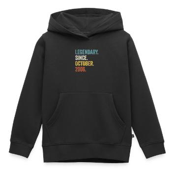 Legendary Since October 2006 16. Geburtstag - Kinder Premium Organic Hoodie - Schwarz - Vorne - AI Model Kid Male (0cm)