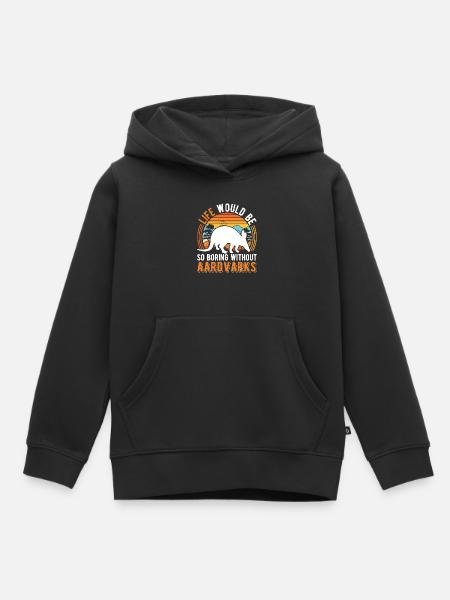 Erdferkel Geschenk Aardvark - Kinder Premium Organic Hoodie - Schwarz