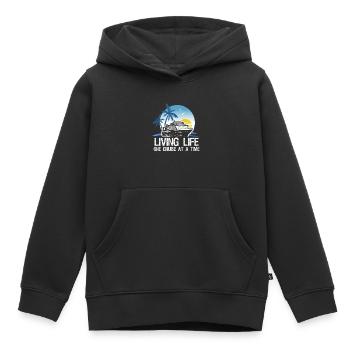 Live Live One Cruise vers un vaisseau temporel - Sweat Premium à capuche enfant bio - noir - Devant - AI Model Kid Male (0cm)