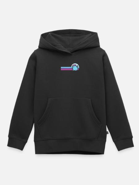 Retro Capybara avec lunettes de soleil Vintage Capibara - Sweat Premium à capuche enfant bio - noir