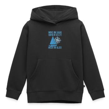 Segelschein Segler Käpt'n Segeln Segelboot Käpten - Kinder Premium Organic Hoodie - Schwarz - Vorne - AI Model Kid Male (0cm)