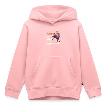 Rodeo Bull Riding Livestock Show Bovins fermiers - Sweat Premium à capuche enfant bio - rose - Devant - AI Model Kid Female (0cm)