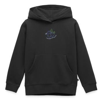 Myrtille Myrtille Arbuste Forêt Forêt Fruit - Sweat Premium à capuche enfant bio - noir - Devant - AI Model Kid Male (0cm)